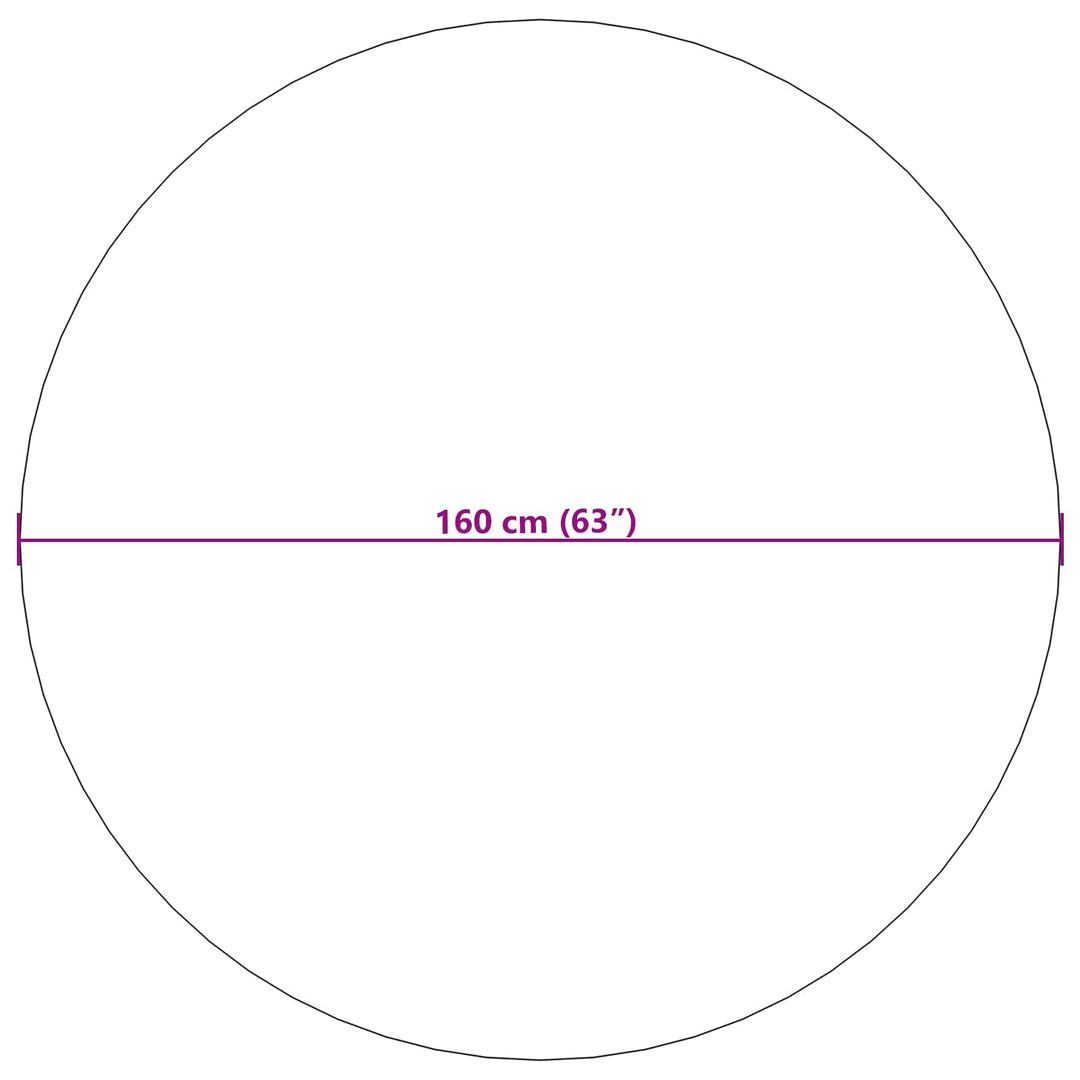 Områdetæpper Rund PALMERAS Antracit Ø 160 CM Polyester