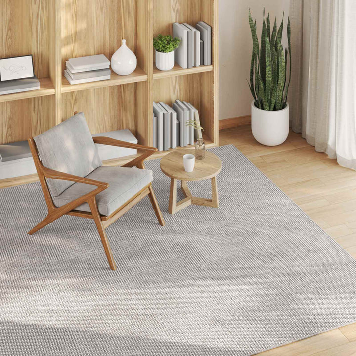Indendørs tæppe LUGO Cremefarvet 200 x 200 cm Polyester