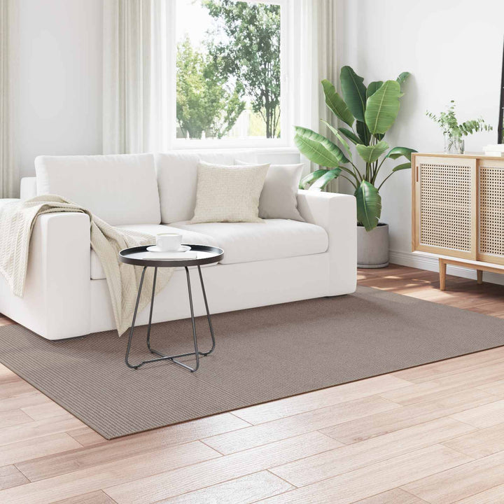 Områdetæpper Rektangulær LUGO Gråbrun 120 x 170 cm Polyester