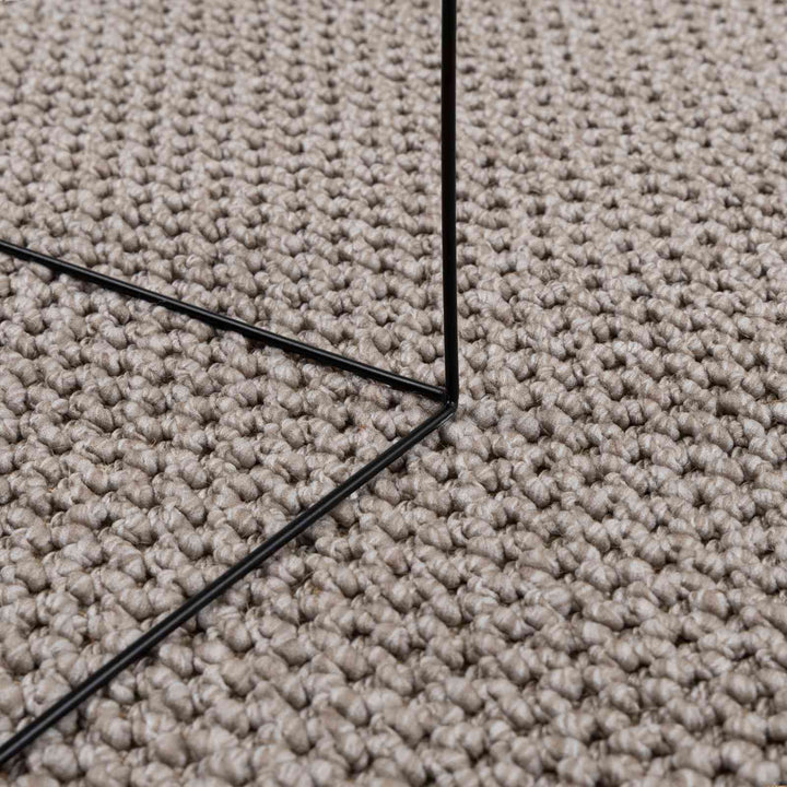 Områdetæpper Firkantet LUGO Gråbrun 120 x 120 cm Polyester