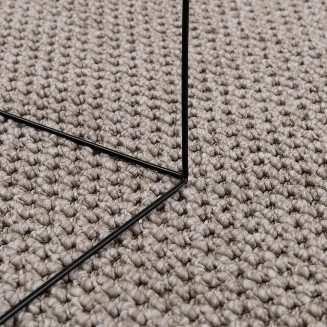 Områdetæpper Rund LUGO Gråbrun Ø 120 CM Polyester