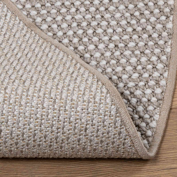 Indendørs tæppe LUGO Creme og Taupe Ø 200 CM Polyester