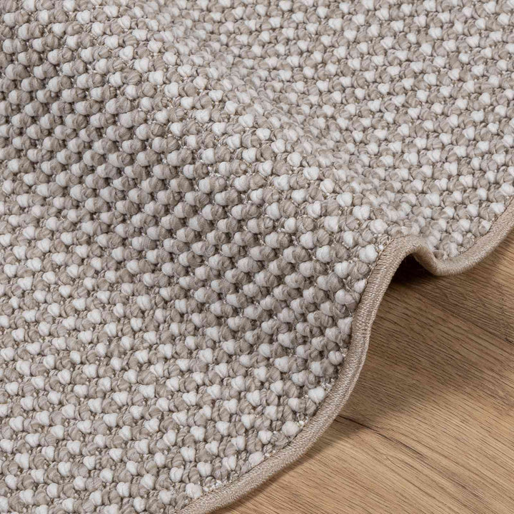 Indendørs tæppe LUGO Creme og Taupe Ø 200 CM Polyester
