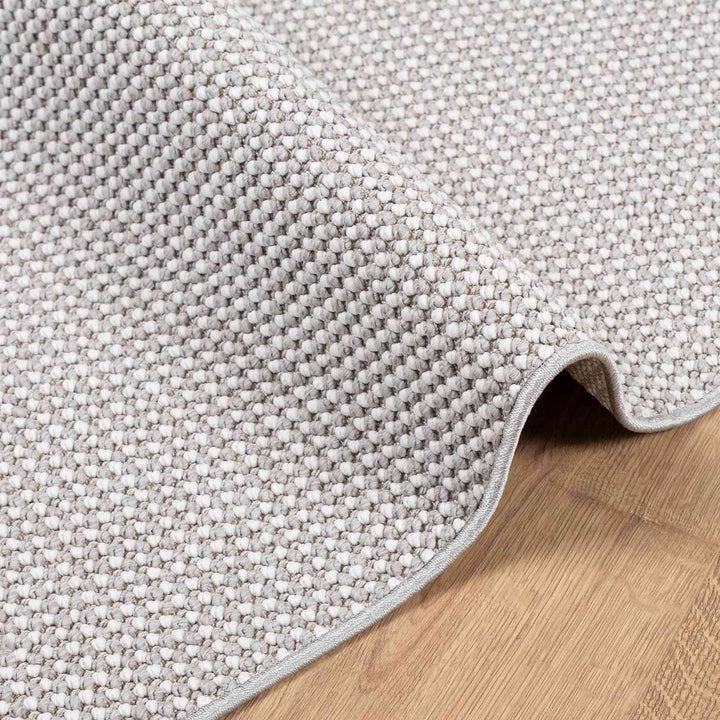 Områdetæpper Firkantet LUGO Creme og grå 120 x 120 cm Polyester