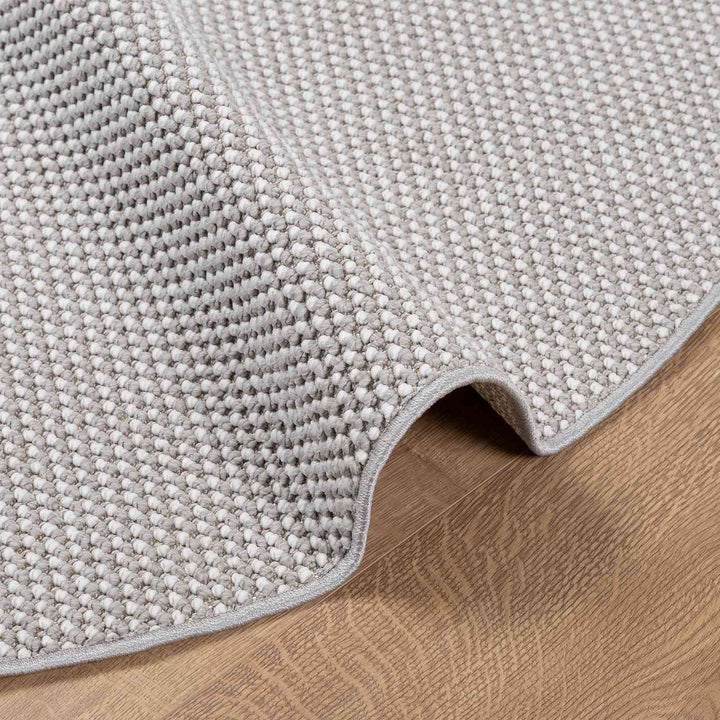 Områdetæpper Rund LUGO Creme og grå Ø 120 CM Polyester