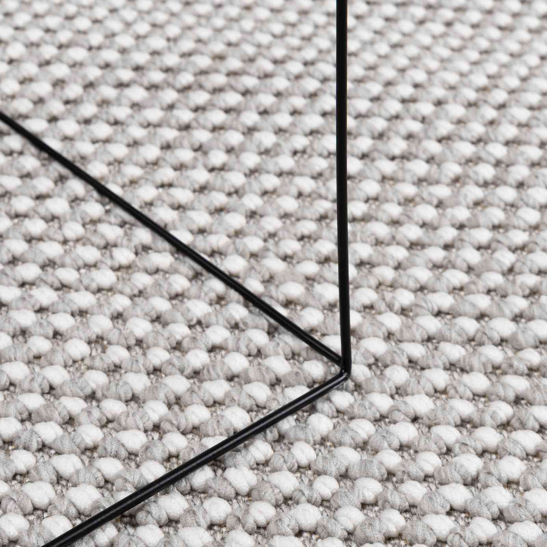 Områdetæpper Rund LUGO Creme og grå Ø 120 CM Polyester