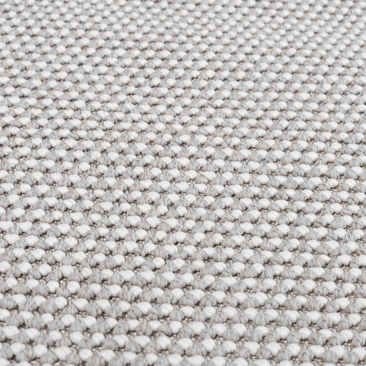 Områdetæpper Rund LUGO Creme og grå Ø 120 CM Polyester