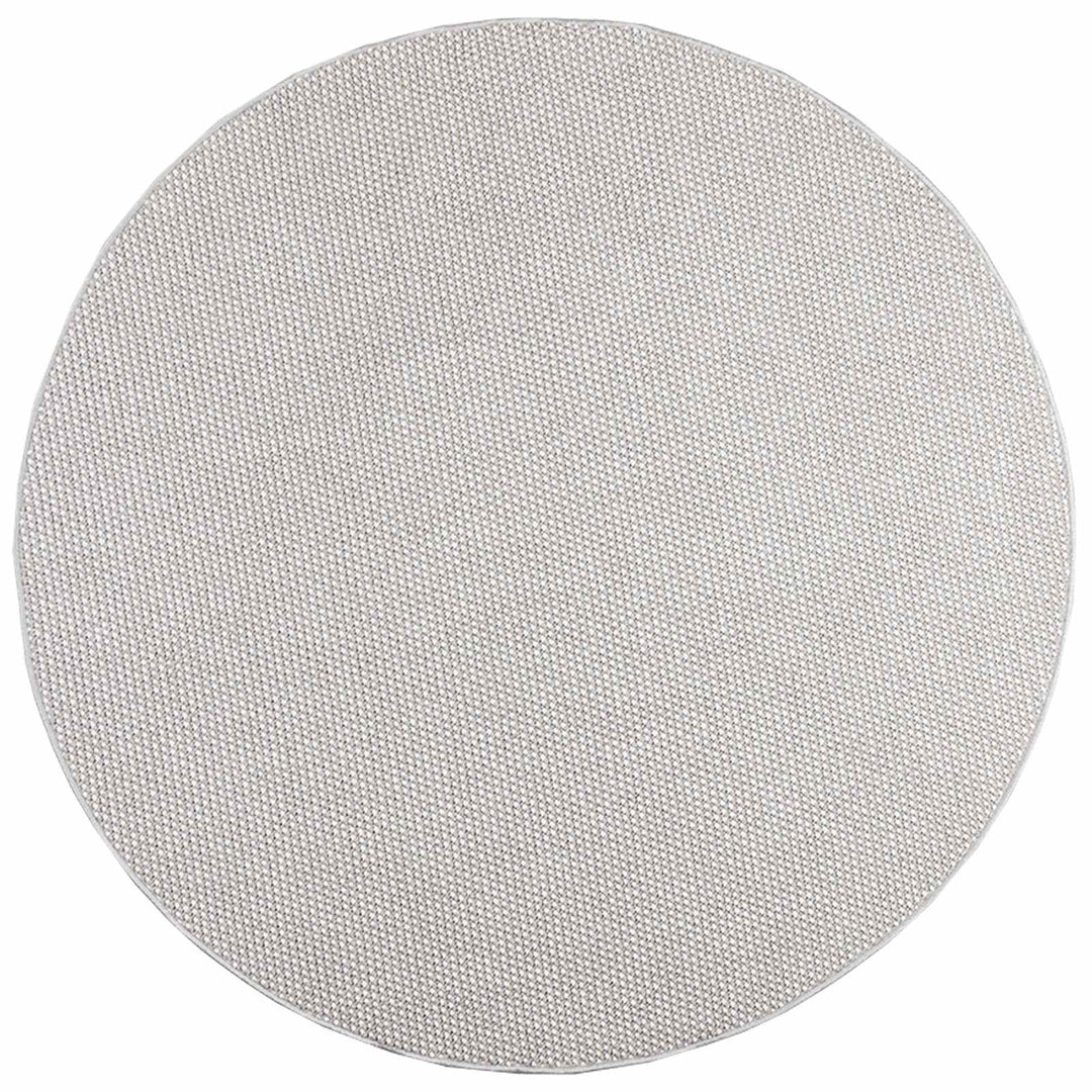 Områdetæpper Rund LUGO Creme og grå Ø 120 CM Polyester