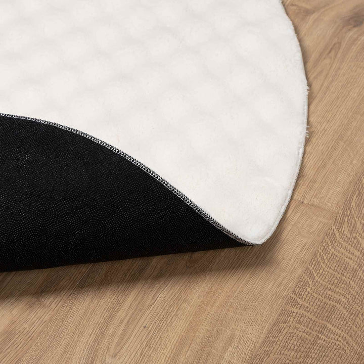 Områdetæpper Rund SIROLO Creme Ø 120 CM Polyester