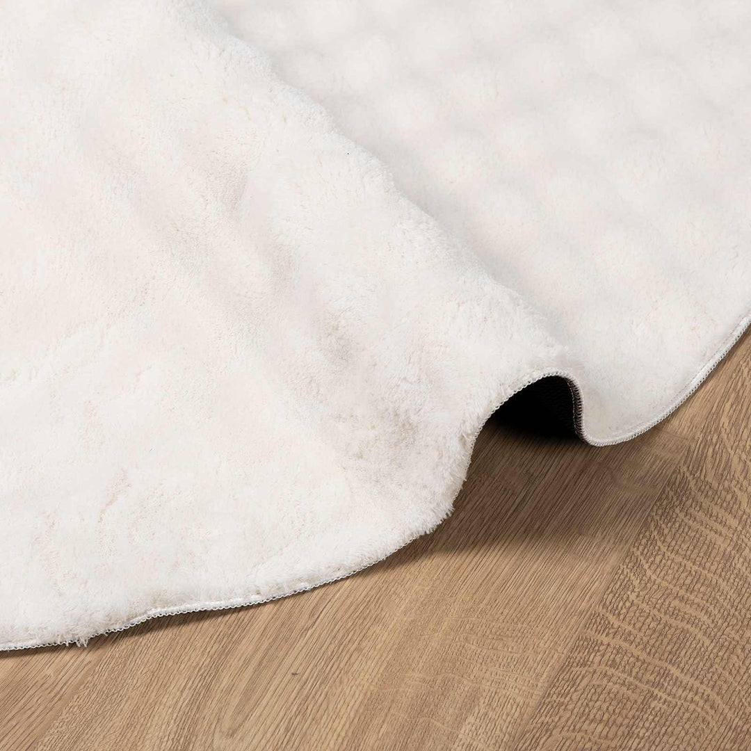 Områdetæpper Rund SIROLO Creme Ø 120 CM Polyester