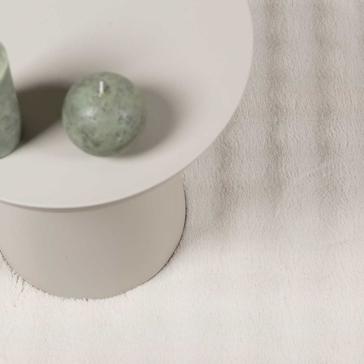 Områdetæpper Rund SIROLO Creme Ø 120 CM Polyester