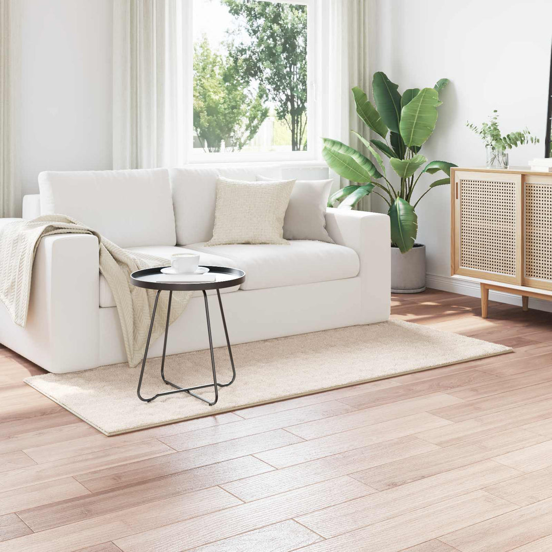 Områdetæpper Rektangulær SIROLO Beige 150 x 80 cm Polyester