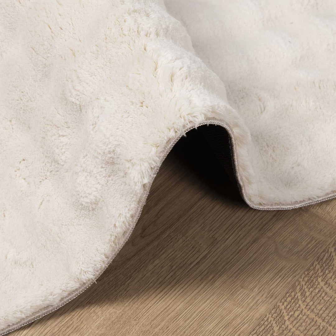 Områdetæpper Firkantet SIROLO Beige 120 x 120 cm Polyester