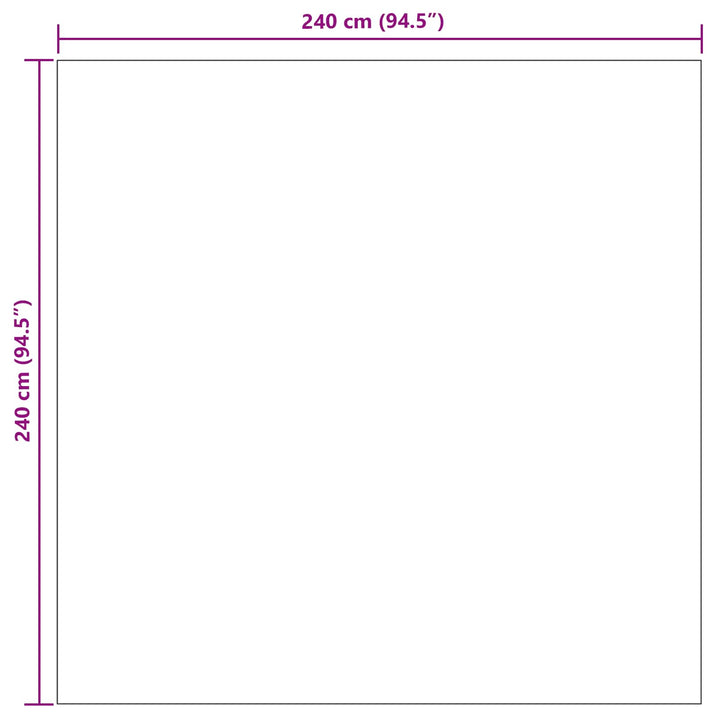 Områdetæpper Firkantet SIROLO Beige 240 x 240 cm Polyester