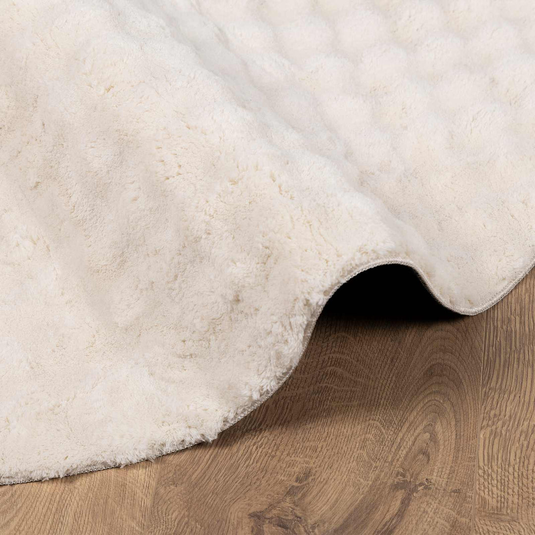Områdetæpper Rund SIROLO Beige Ø 120 CM Polyester