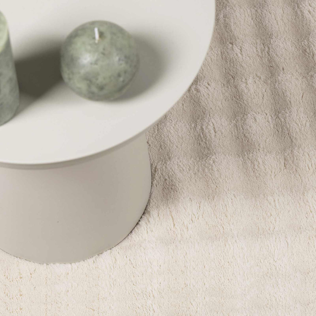 Områdetæpper Rund SIROLO Beige Ø 120 CM Polyester