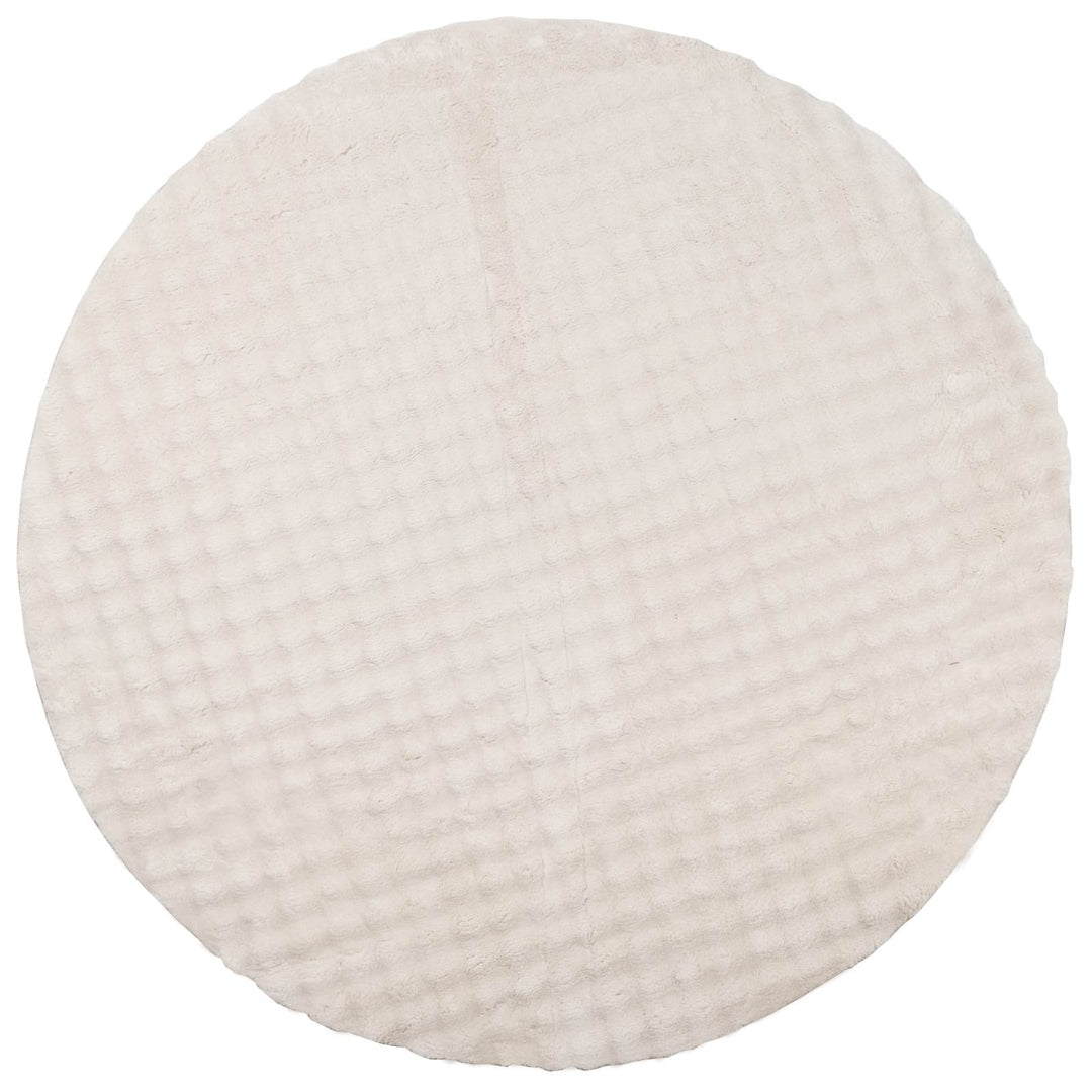 Områdetæpper Rund SIROLO Beige Ø 120 CM Polyester
