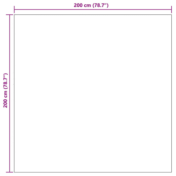 Områdetæpper Firkantet SIROLO Grå 200 x 200 cm Polyester