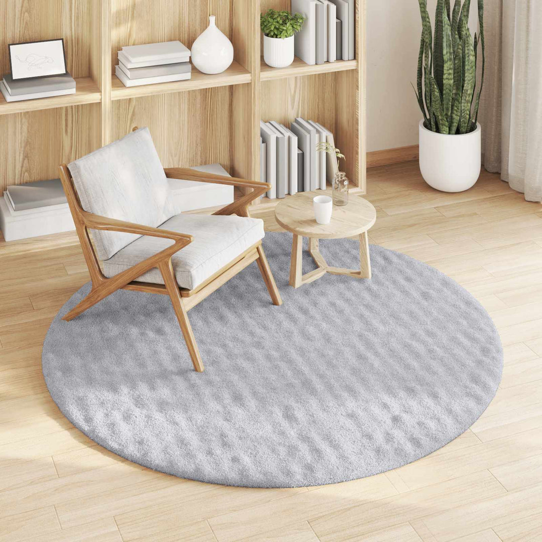 Områdetæpper Rund SIROLO Grå Ø 200 CM Polyester
