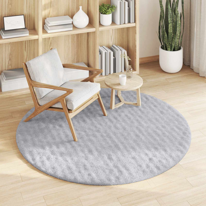 Områdetæpper Rund SIROLO Grå Ø 200 CM Polyester