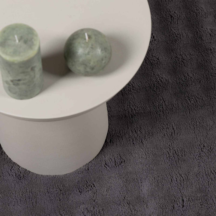 Områdetæpper Rund SIROLO Antracit Ø 120 CM Polyester