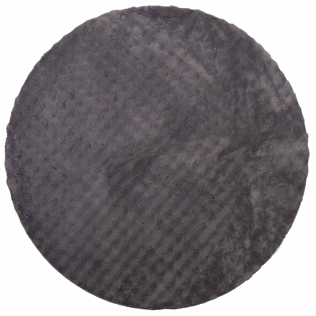 Områdetæpper Rund SIROLO Antracit Ø 120 CM Polyester