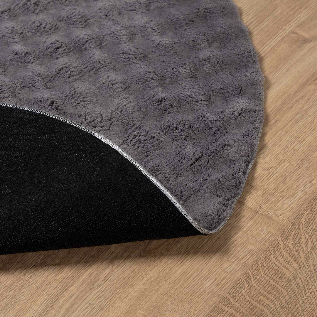 Områdetæpper Rund SIROLO Antracit Ø 160 CM Polyester