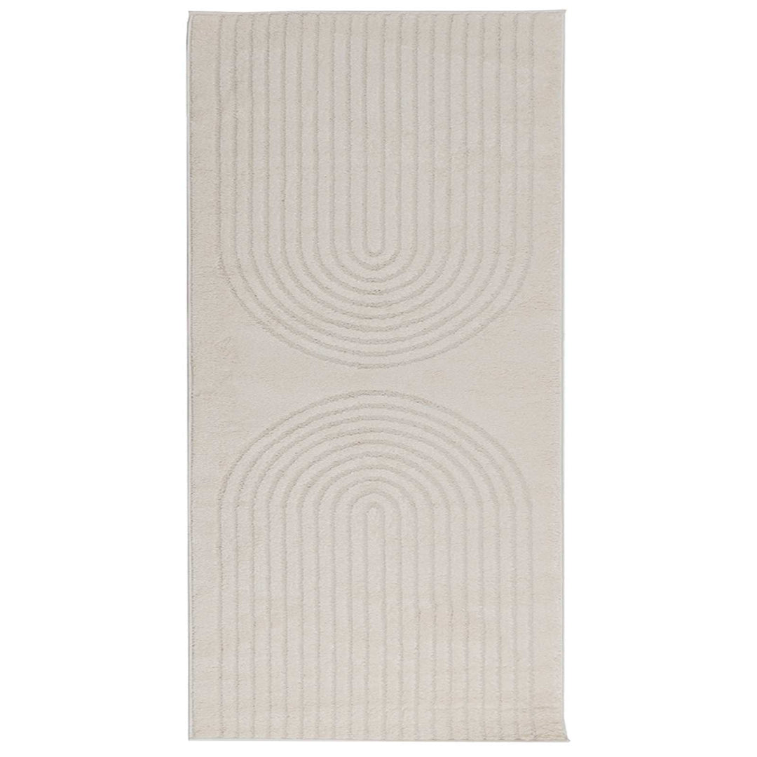 Områdetæpper Rektangulær GALATI Creme 200 x 80 cm Polyester