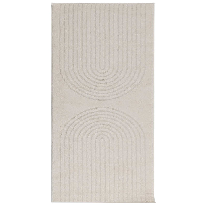 Områdetæpper Rektangulær GALATI Creme 200 x 80 cm Polyester