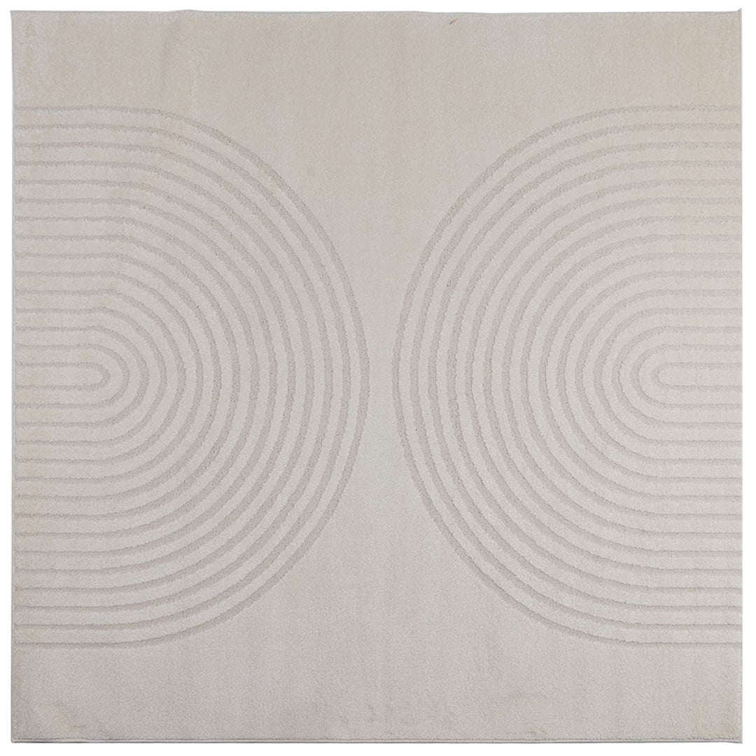 Indendørs tæppe GALATI Cremefarvet 240 x 240 cm Polyester