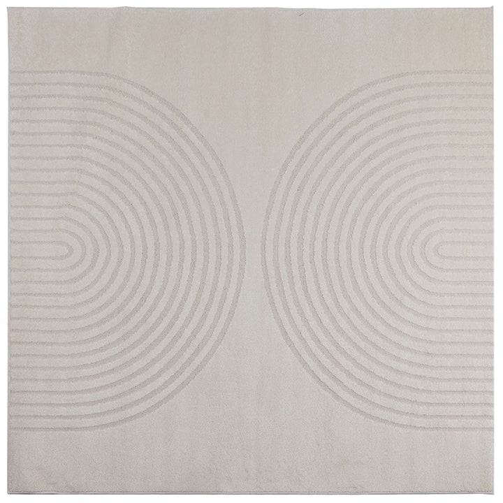 Områdetæpper Firkantet GALATI Creme 240 x 240 cm Polyester