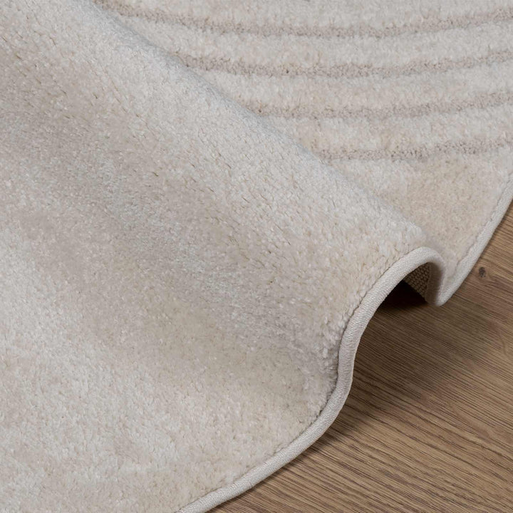 Indendørs tæppe GALATI Cremefarvet Ø 200 CM Polyester