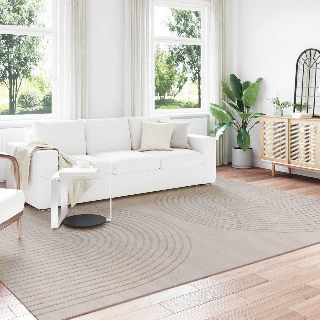 Områdetæpper Rektangulær GALATI Beige 340 x 240 cm Polyester