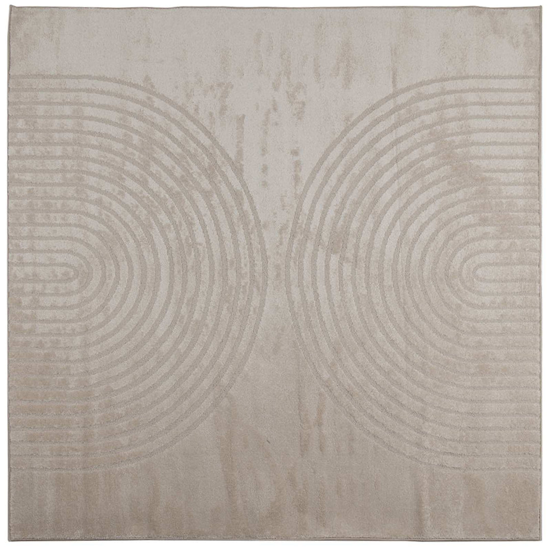 Indendørs tæppe GALATI Beige 120 x 120 cm Polyester