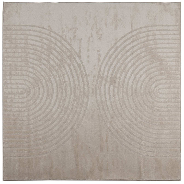 Områdetæpper Firkantet GALATI Beige 200 x 200 cm Polyester