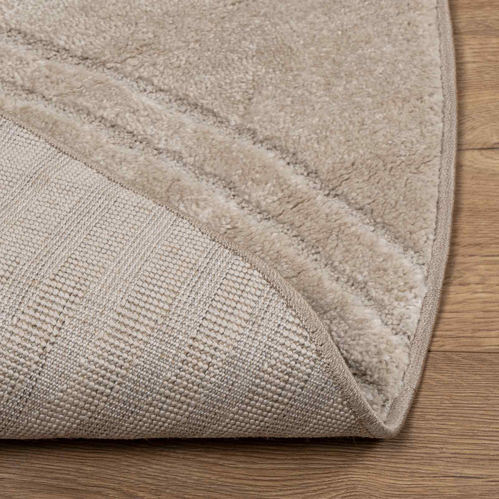 Områdetæpper Rund GALATI Beige Ø 120 CM Polyester