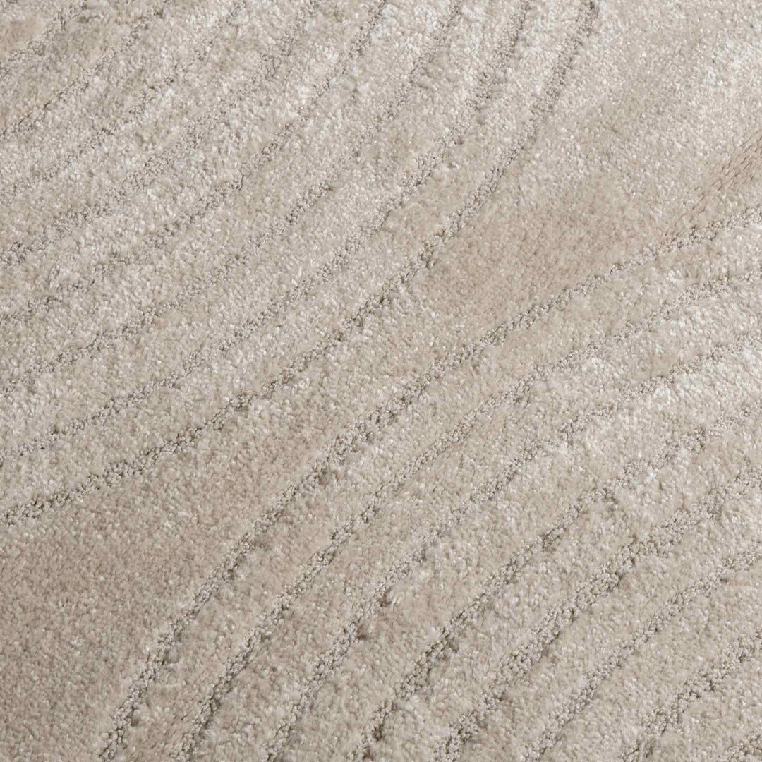 Områdetæpper Rund GALATI Beige Ø 120 CM Polyester