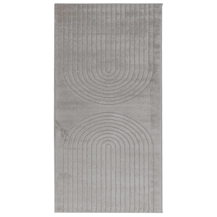 Områdetæpper Rektangulær GALATI Grå 150 x 80 cm Polyester