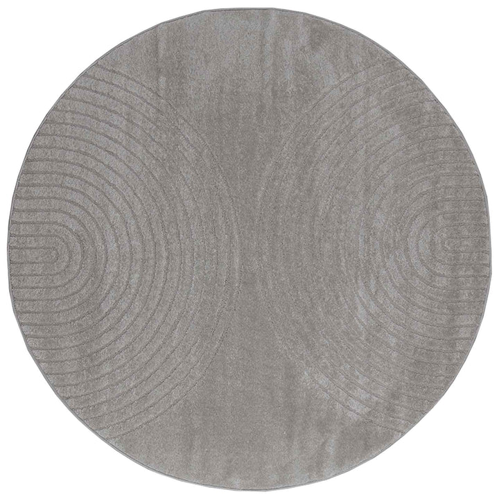Områdetæpper Rund GALATI Grå Ø 120 CM Polyester