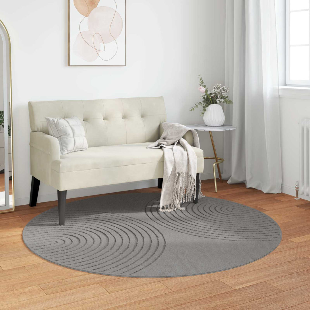 Indendørs tæppe GALATI Grå Ø 160 CM Polyester
