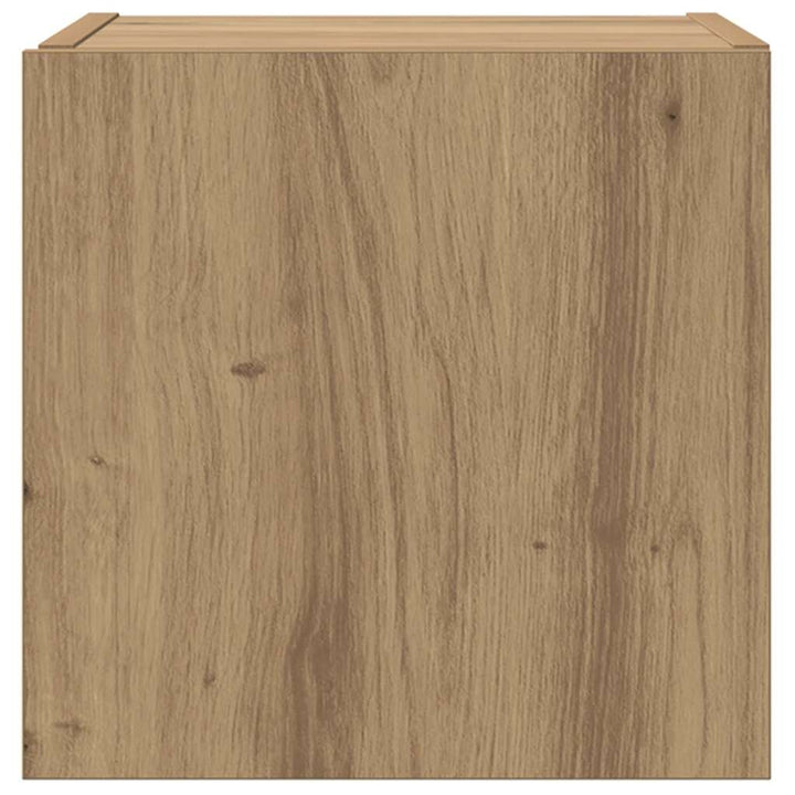 TV vægskab med LED Artisan eg 30,5 x 35 x 30 cm Konstrueret træ