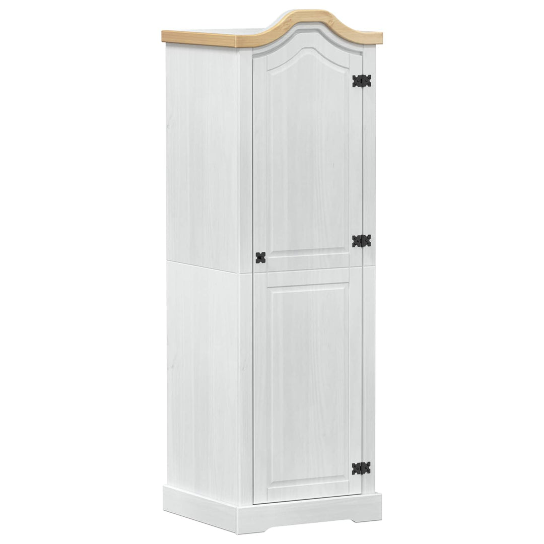 Garderober med hylde Hvid 55 x 52 x 170 cm Massiv fyrretræ