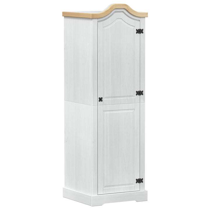Garderober med hylde Hvid 55 x 52 x 170 cm Massiv fyrretræ