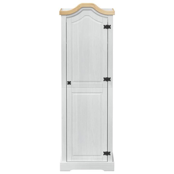 Garderober med hylde Hvid 55 x 52 x 170 cm Massiv fyrretræ