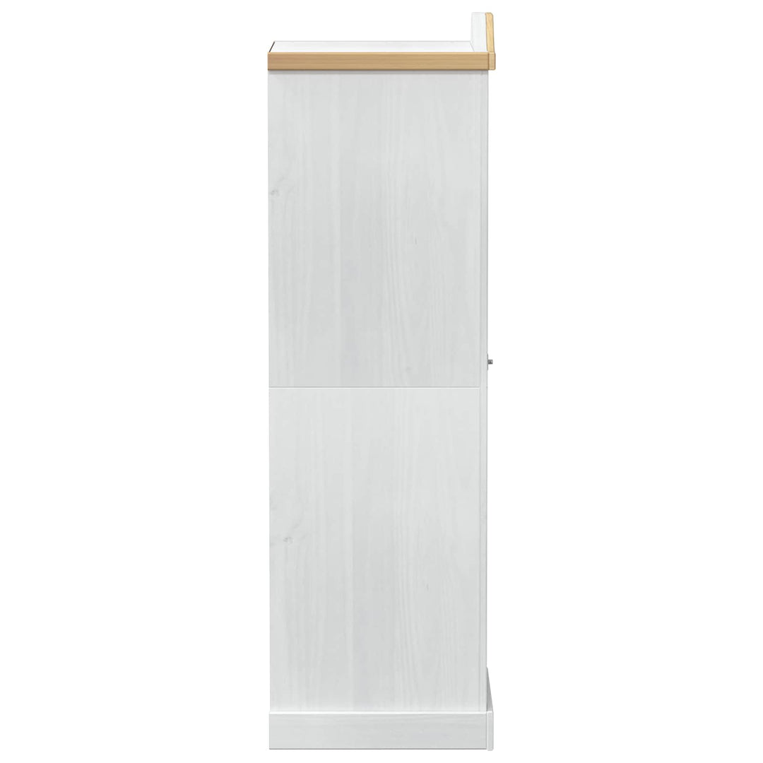 Garderober med hylde Hvid 55 x 52 x 170 cm Massiv fyrretræ