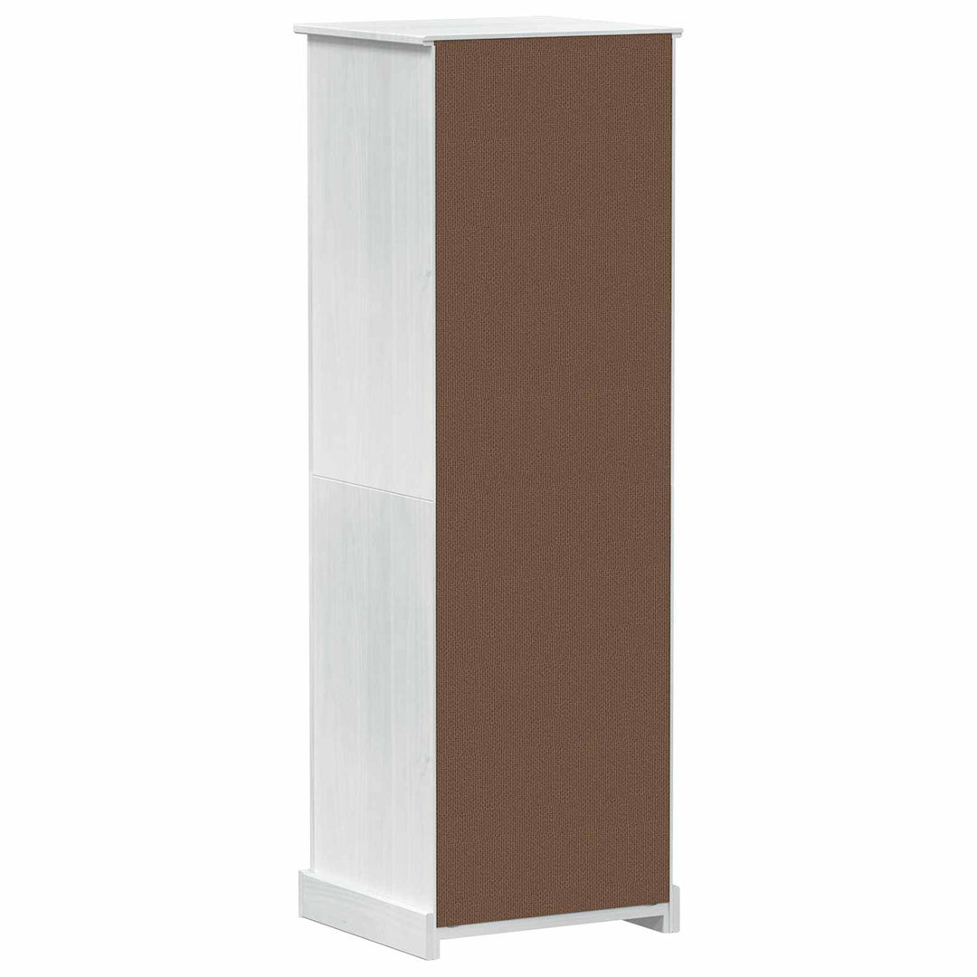 Garderober med skuffe Hvid 55 x 50 x 170 cm Massiv fyrretræ
