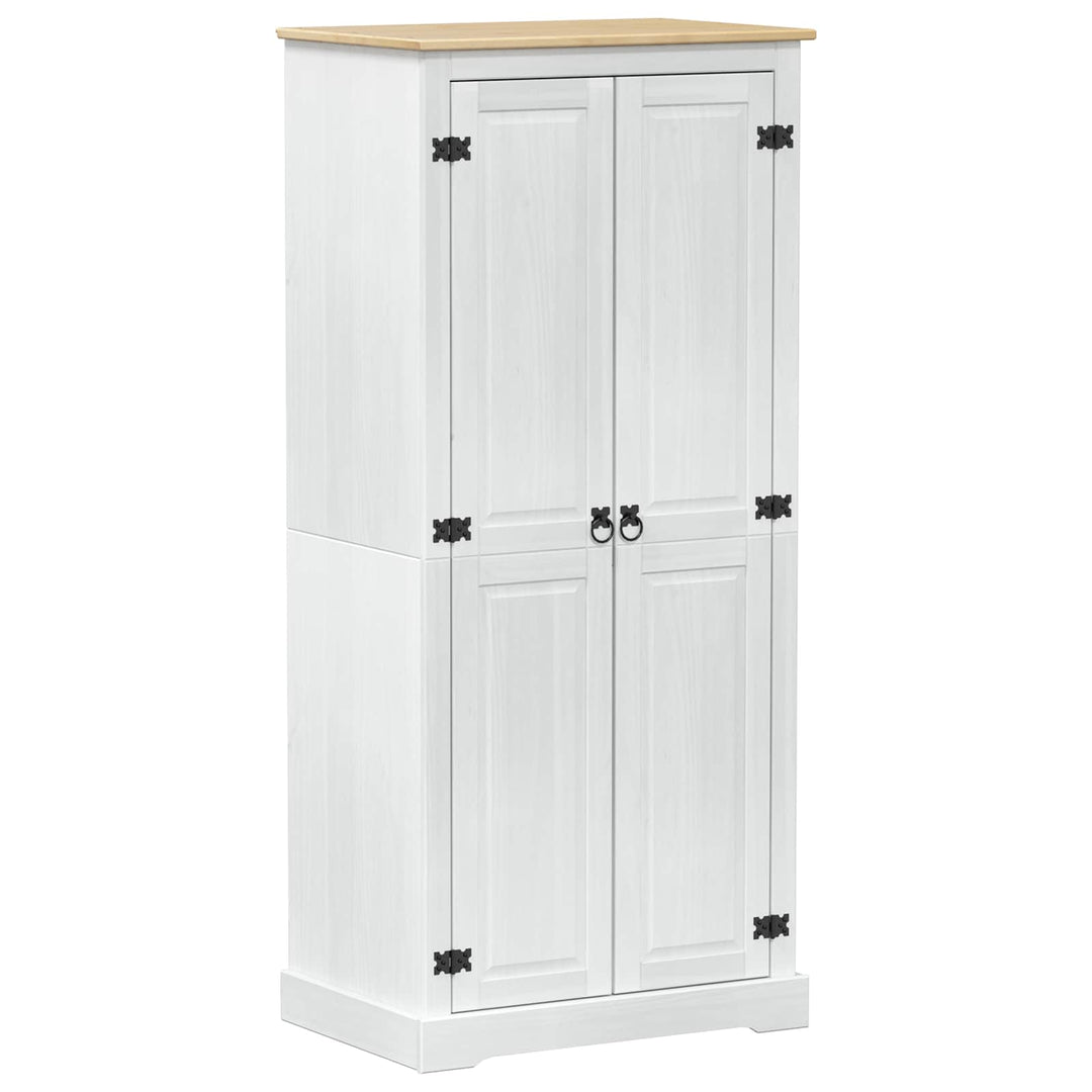 Garderober med hylde Hvid 76 x 50 x 170 cm Massiv fyrretræ