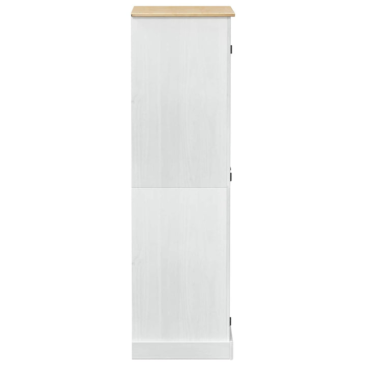 Garderober med hylde Hvid 76 x 50 x 170 cm Massiv fyrretræ