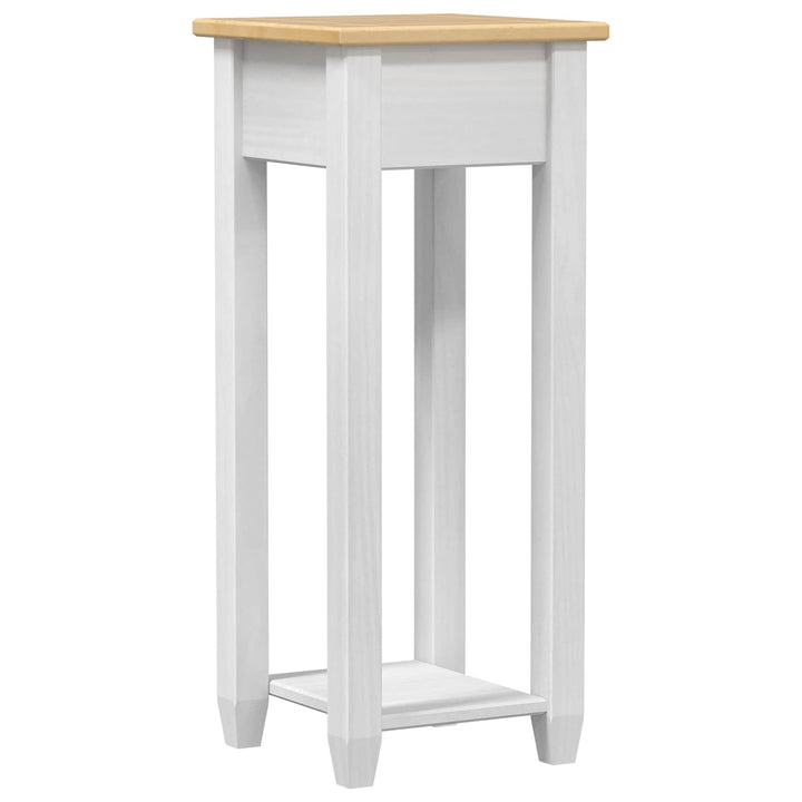 Planteholder Hvid 30 x 30 x 73 cm Massiv fyrretræ