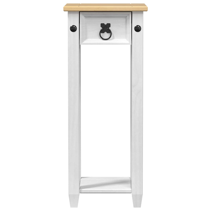 Planteholder Hvid 30 x 30 x 73 cm Massiv fyrretræ